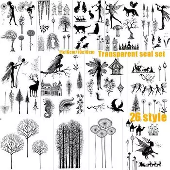 26 стилей большой прозрачный силиконовый штамп для самостоятельного изготовления фотоальбома набор штампов для украшения счета 4908