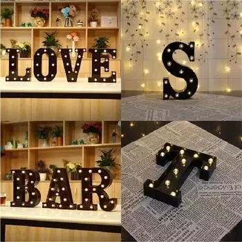 26 светодиодных буквенных светильников украсят дни рождения, свадьбы, юбилеи, места проведения вечеринок, сады и бары