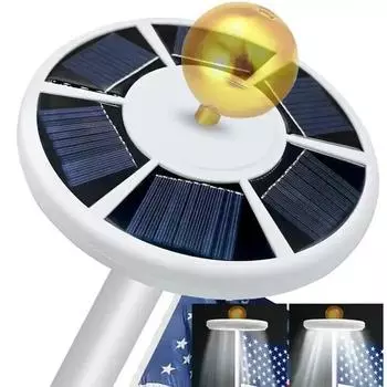 26 светодиодный солнечный светильник для флагштока на солнечной энергии для национального флага IP55 водонепроницаемый наружный флагшток чёрный/белый