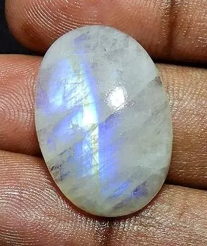 26Cts. Натуральный радужный лунный камень овальный кабошон россыпью драгоценный камень 18X26X07 MM PP-928