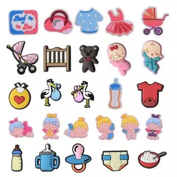 26шт милые детские аксессуары для обуви из ПВХ для украшения обуви подвески 26pcs