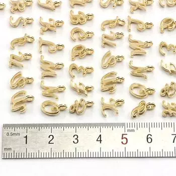 26шт золотые буквы алфавита А-Я подвески кулон Diy аксессуары для изготовления ювелирных изделий 26Pcs