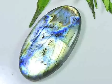 26X41MM Natural Labradorite Multi Purple Oval Cabochon Loose Gemstone 107Cts SK-4033