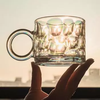 270 мл большая ручка термостойкое стекло домашняя кофейная чашка гостиная журнальный столик украшенный молочными чашками европейские орнаменты 270ML