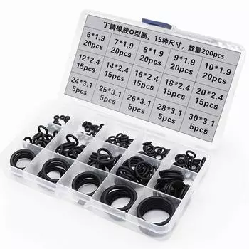 270 шт. 18 размеров, зеленый резиновый уплотнительный комплект для ремонта колец 200pcs a box чёрный