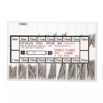 270 шт., нержавеющая сталь, пружинный стержень для часового ремешка, наборы ушей для часового ремешка 8-25 мм