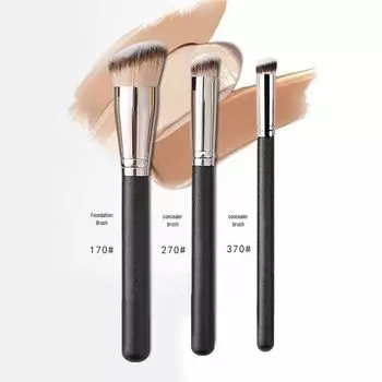 270 Smooth Concealer Brush и 170 Soft Foundation Brush — не оставляет полос, не впитывает пудру, идеально подходит для новичков, плоская головка 370 Small Concealer Brush