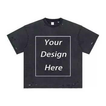 275 г/м 100% хлопок стираная футболка с индивидуальным рисунком принт мужские футболки S