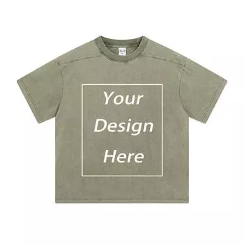 275 г/м 100% хлопок стираная футболка с индивидуальным рисунком принт мужские футболки персонализированная футболка S