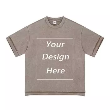 275 г/м 100% хлопок стираная футболка с индивидуальным рисунком принт мужские футболки персонализированная футболка S