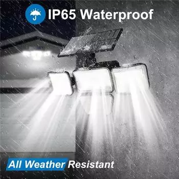 278 светодиодных солнечных светильников с 4 регулируемыми головками и 3 режимами освещения, водонепроницаемые светильники IP65 на солнечных батареях, уличные светильники для безопасности сада