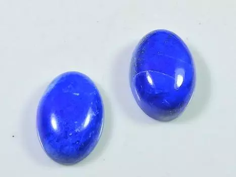27 карат AAA натуральный лазурит овальный кабошон драгоценный камень россыпью 2 шт. лот 13X18 мм RQ-1904