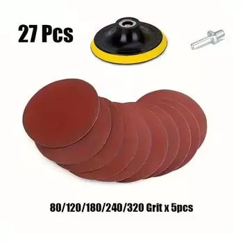 27 шлифовальных дисков из оксида алюминия, универсальные для угловых шлифовальных машин и электродрелей, подходят для полировки и гладкой отделки