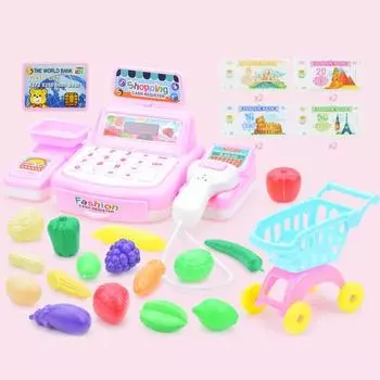 27 шт./компл. милые звуковые световые эффекты полностью оборудованные ролевые игры игрушки дом кассовый аппарат для помещений