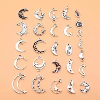 27 шт./компл. подвески с луной, принадлежности для изготовления ювелирных изделий, популярные ремесла