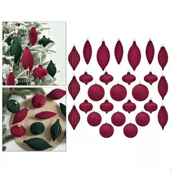 27 шт. Рождественские шары, украшения, украшения, подвесные шары для елки красный