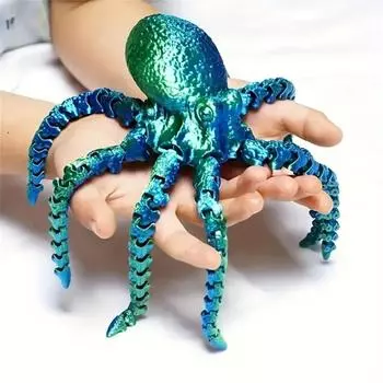 27 см 3D-печатная фигурка осьминога с гибкими суставами для домашнего офисного стола, декора для дома, декора для вечеринок, подарочных игрушек многоразового использования 19CM фиолетовый
