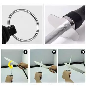 27 см профессиональный стержень для заточки ножей из углеродистой стали, прочный точилка для ножей с ручкой из ABS, стержень для заточки лезвий, кухонный инструмент