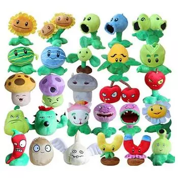27 стилей Растения против Зомби Мягкие игрушки 13-20 см PVZ Растения Подсолнух Горохострел Мягкие игрушки Мягкая игрушка Кукла для детей Подарки