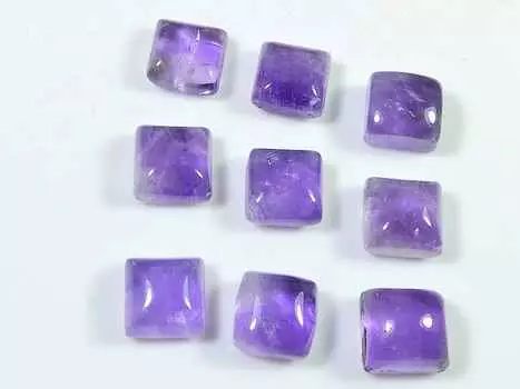 27Cts. Натуральный аметист восьмиугольный кристалл кабошон драгоценный камень 09 шт. лот 08X08MM RQ-1832