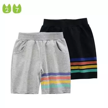 27детские штаны для маленьких мальчиков, детские средние штаны, пятые штаны, летние пляжные штаны для мальчиков 90cm чёрный