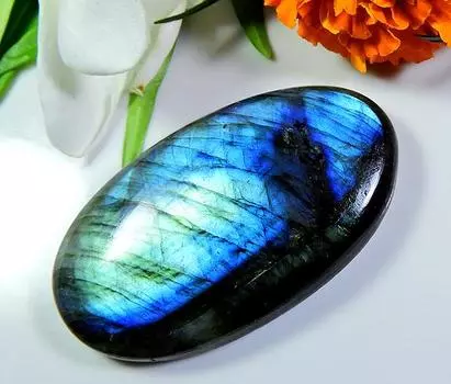 27X46X07 MM NATURAL LABRADORITE MULTI OVAL CABOCHON LOOSE GEMSTONE 84Cts. PP-1653
