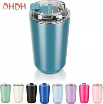 280/380 мл чашка для кофе из нержавеющей стали с двойным слоем вакуумной изоляции кружка для офиса портативная наружная автомобильная кружка для воды модная кружка 280ml чёрный