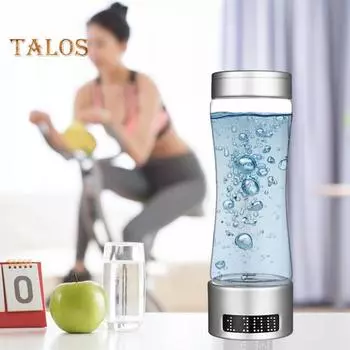 280 мл бутылка с водородной водой Hydropures, 3 минуты, быстрый электролиз, богатый водородом обмен веществ, стимулирование воды 2 золотистый