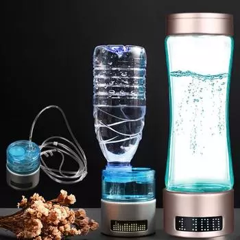 280 мл бутылка с водородной водой Hydropures, 3 минуты быстрого электролиза, богатый водородом обмен веществ, способствующий стакану воды 2 золотистый