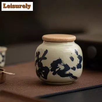280 мл Имитация Song Ru Kiln Чайная коробка Органайзер Влагостойкие Man Jianghong Контейнеры для хранения Портативная чайная утварь
