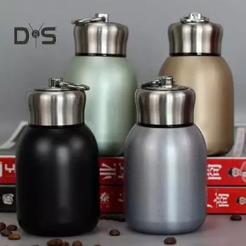 280 мл нержавеющая фляга для воды герметичная удобная изолированная вакуумная бутылка для путешествий 280ml зелёный