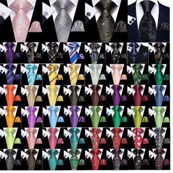 280 стилей шелковый мужской галстук карманный платок запонки свадебный комплект выпускного вечера N-3390