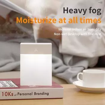 280ML Humidifier Mini Portable Air Aroma Essential Oil Diffuser USB Humidifier Purifier Diffuser Essential Oil With Night Light белый