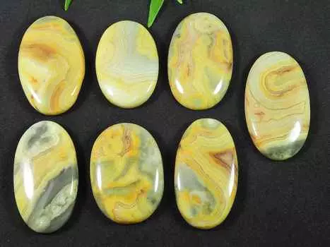 281Cts. Австралийский агат Crazy Lace Agate Oval Cabochon Jewel Stone 7 шт. Лот 30-35 мм RQ-2958