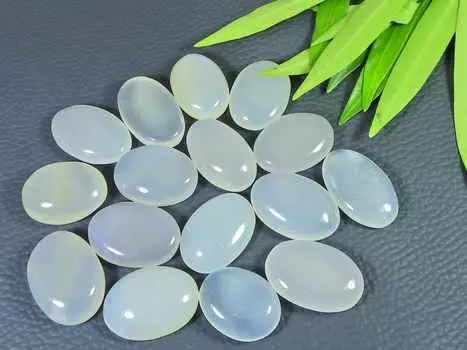 281Cts. Натуральный молочный оникс овальный кабошон россыпью драгоценный камень 16 шт. лот 19-24 мм RQ-2616