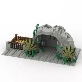 283 шт., горная ручка, свинья, дикая пещера, модель, кирпичи, строительные блоки, игрушки для детей, собрать, украсить