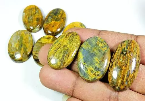 283Cts. Натуральный неллито-питерсит овальный кабошон россыпью драгоценный камень 08 шт. лот RQ-84