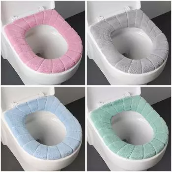 2856A Thickened Plush O-shaped Toilet Cushion Nordic Universal Toilet Cushion Cover Toilet Cushion fleece-lined Toilet Cover