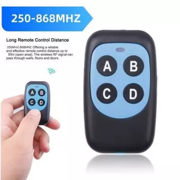 285-868 МГц, полночастотный пульт дистанционного управления с дубликатом и клонированием, 4 клавиши, RF-пульт дистанционного управления, 433 МГц для электрических ворот, контроллер открывания гаражных ворот, передатчик, 315 МГц