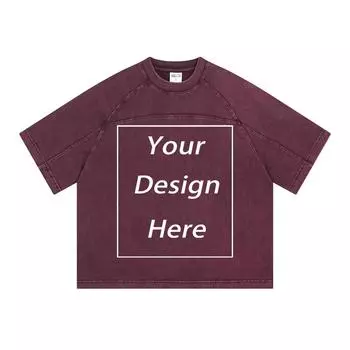 285 г/м 100% хлопок стираная футболка с индивидуальным рисунком принт мужские футболки персонализированная футболка S