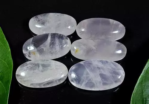 289Cts. Натуральный розовый кварц овальный кабошон россыпью драгоценный камень 06 шт. лот RQ-175