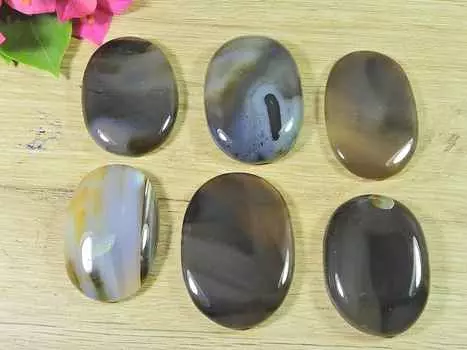 28-32MM натуральный Ботсванский агат овальный кабошон 6 шт. Лот драгоценных камней 200 карат. РQ-2157