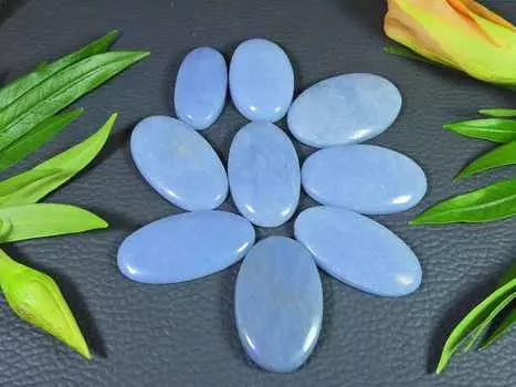 28-34 мм овальный голубой кабошон Angellight россыпью драгоценный камень 09 шт. лот RQ-2894