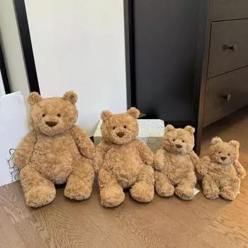 28/36/47/56 см плюшевая игрушка бурый медведь мультяшный плюшевый медведь мягкая игрушка животное комфорт кукла подушка для дома офис спальня украшение для детей взрослых праздничный подарок S