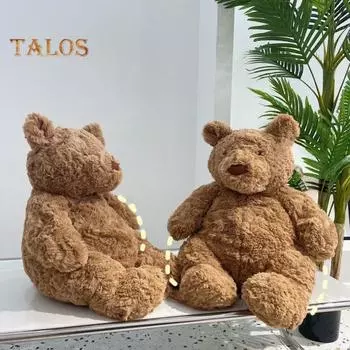 28/36/47/56 см плюшевая игрушка бурый медведь мультяшный плюшевый медведь мягкая игрушка животное комфорт кукла подушка для дома офис спальня украшение для детей взрослых праздничный подарок S