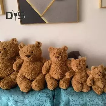 28/36/47/56 см плюшевая игрушка бурый медведь мультяшный плюшевый медведь мягкая игрушка животное комфорт кукла подушка для дома офис спальня украшение для детей взрослых праздничный подарок S