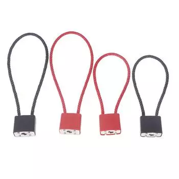 28/38 см защитный противоугонный тросовый навесной замок с 3 ключами портативный уличный пластиковый стальной тросовый замок с ключом красный