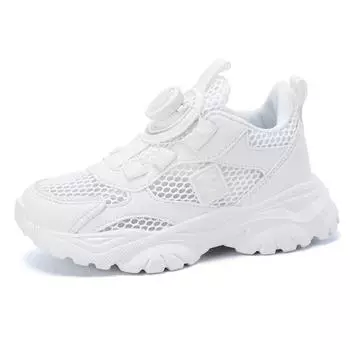 28-39 Children s Lightweight and Fashionable Thick Soled Hollow Sports Shoes Casual Running Shoes White Shoes 28 белый