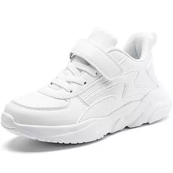 28-39 Детские Большие Размеры Легкие и Модные Спортивные и Кроссовки Для Отдыха Уличные Кроссовки Белые Кроссовки 28 белый