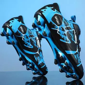 28-39 школьные новые детские футбольные бутсы с вращающейся пряжкой и шипами, футбольные бутсы для детей 28 красный